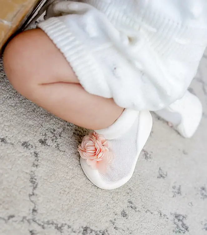 Komuello Baby Shoes - Corsage White