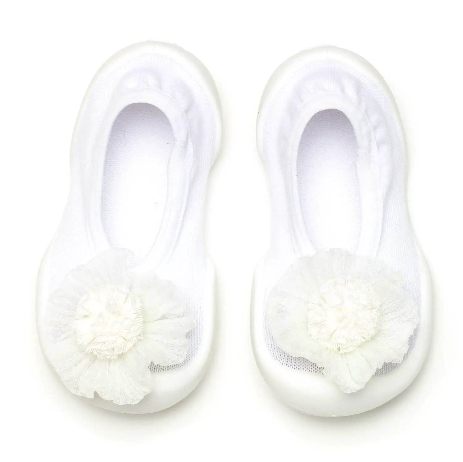 Komuello Baby Shoes - Flat - Pompom Flower