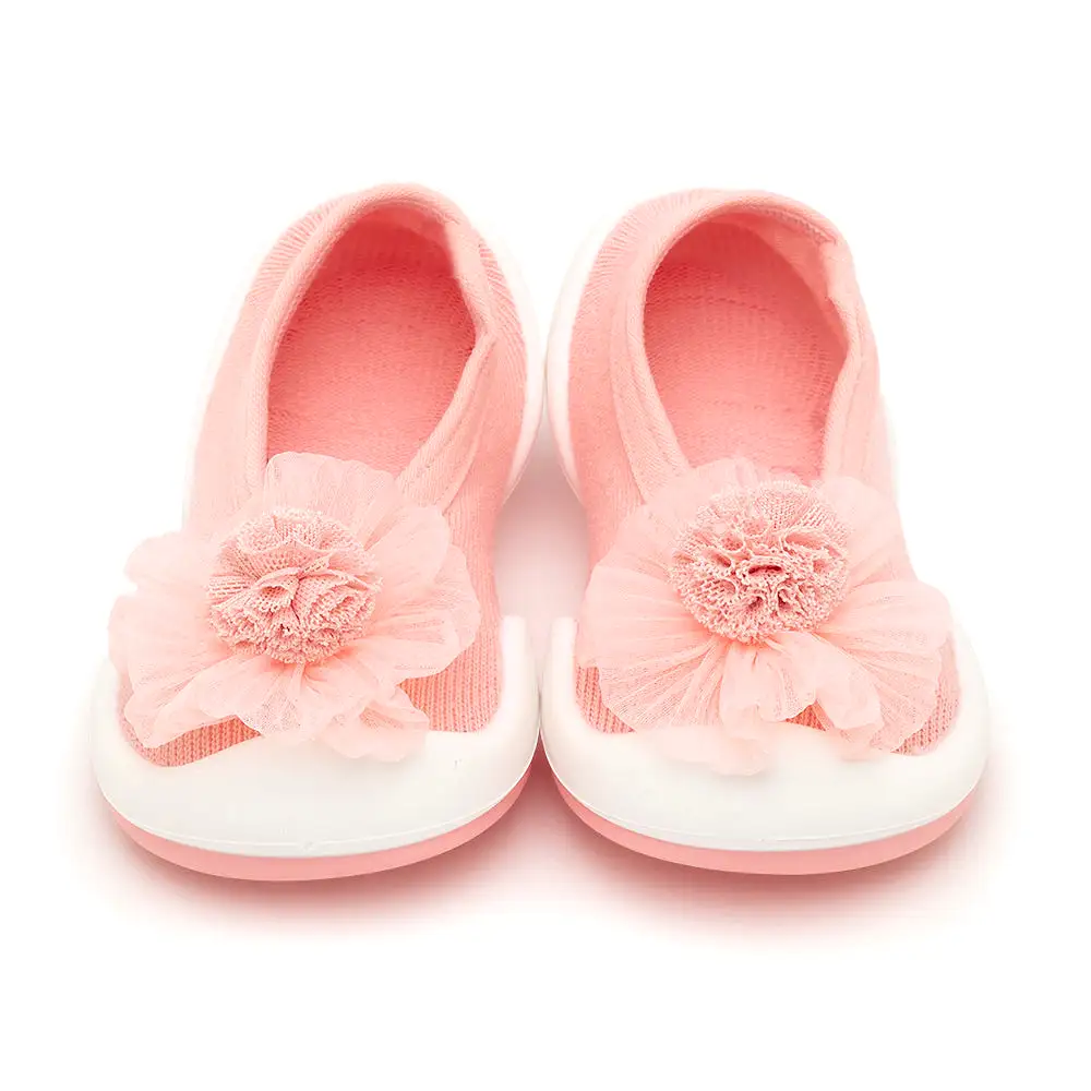 Komuello Baby Shoes - Flat - Pompom Flower