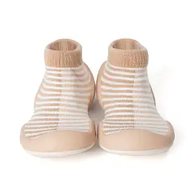 Komuello Baby Shoes - Half Stripe - Tan