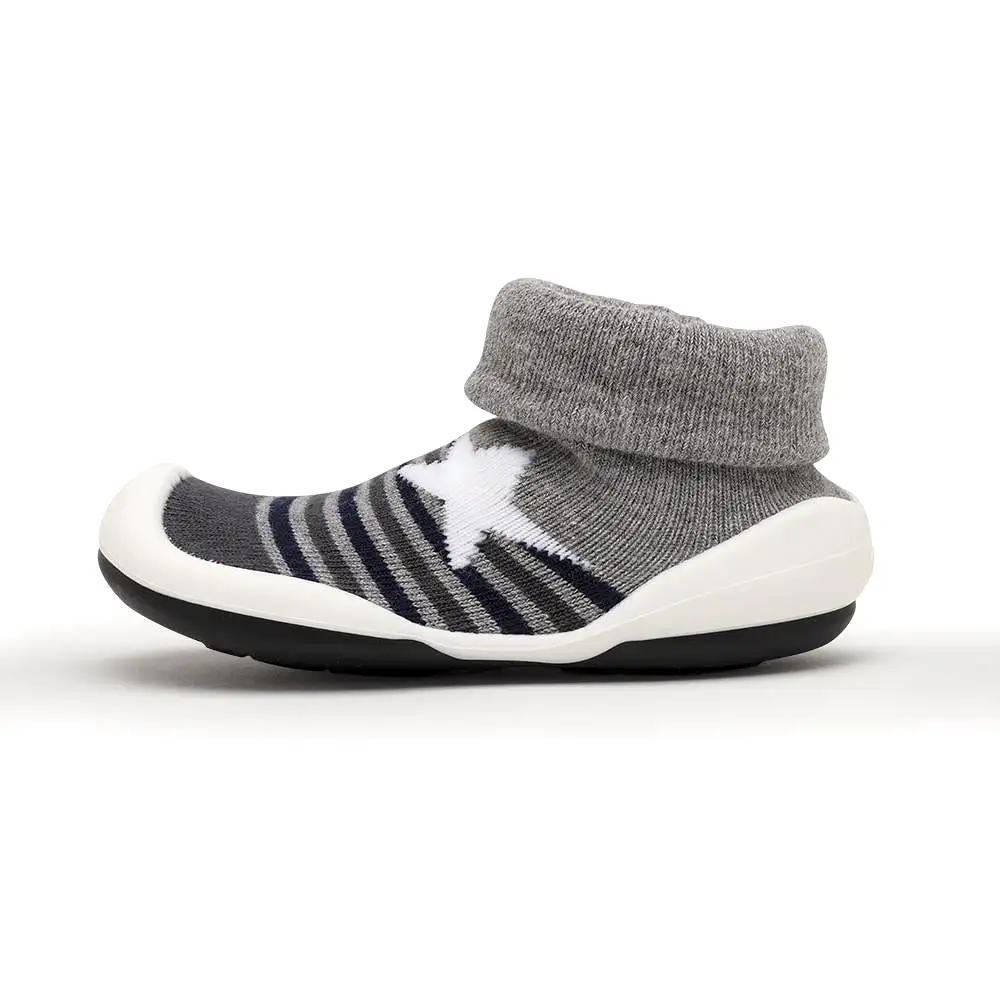 Komuello Baby Shoes - Stars & Stripes - Grey