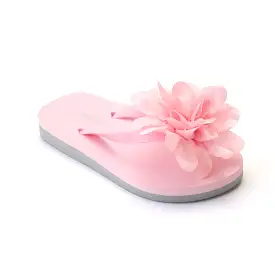 L'Amour Girls Organza Flower Flip Flops