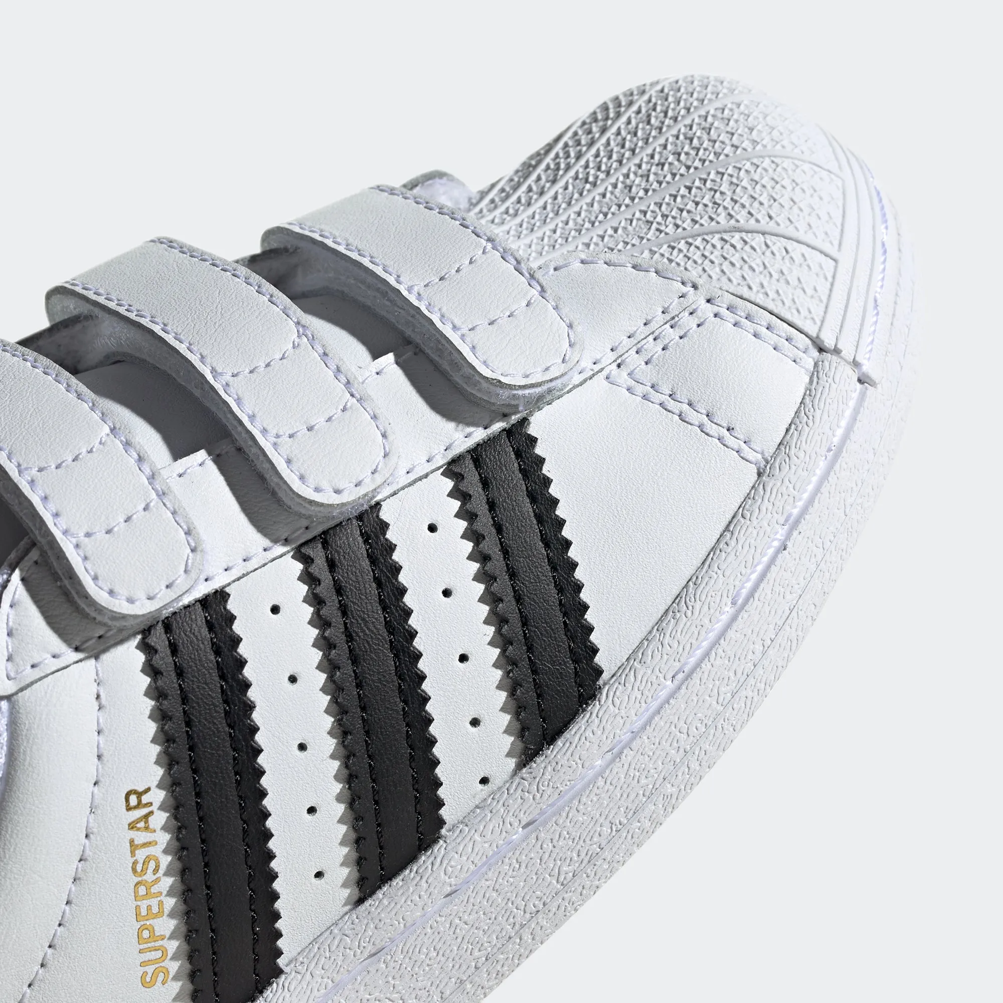 Little Kids adidas Originals Superstar Velcro Shoes White