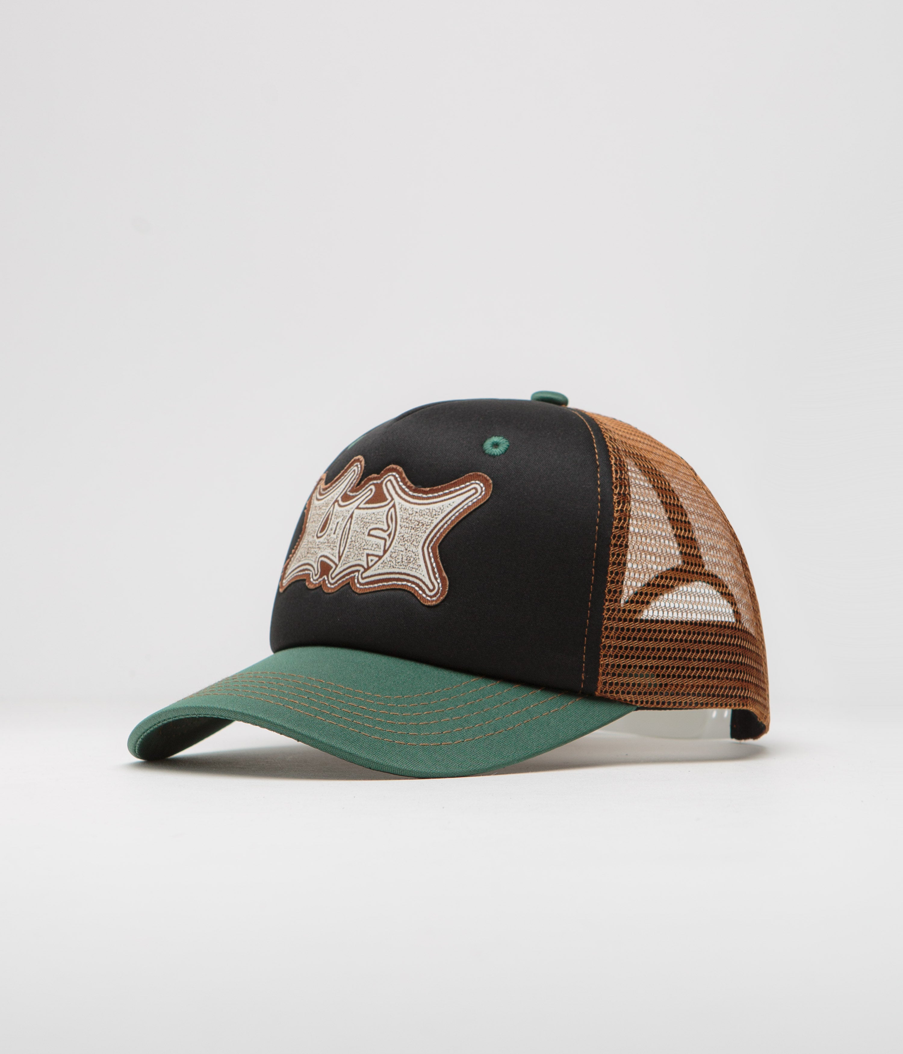 Lo-Fi Static Trucker Cap - Black / Green