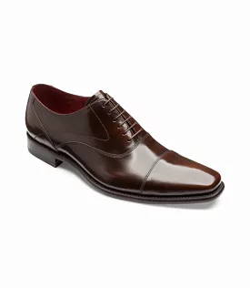 LOAKE Sharp Stylish toe cap Oxford shoe - Dark Brown