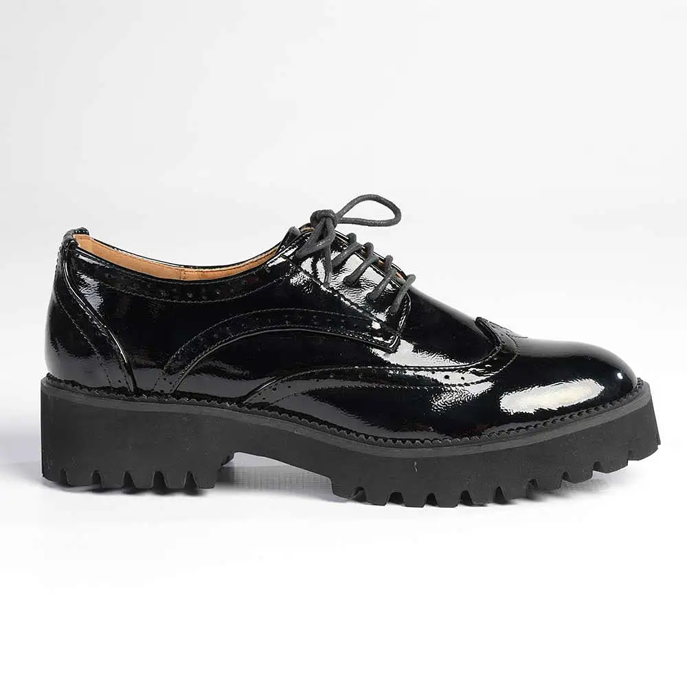 Madison Penelope Lace Up Shoe - Black