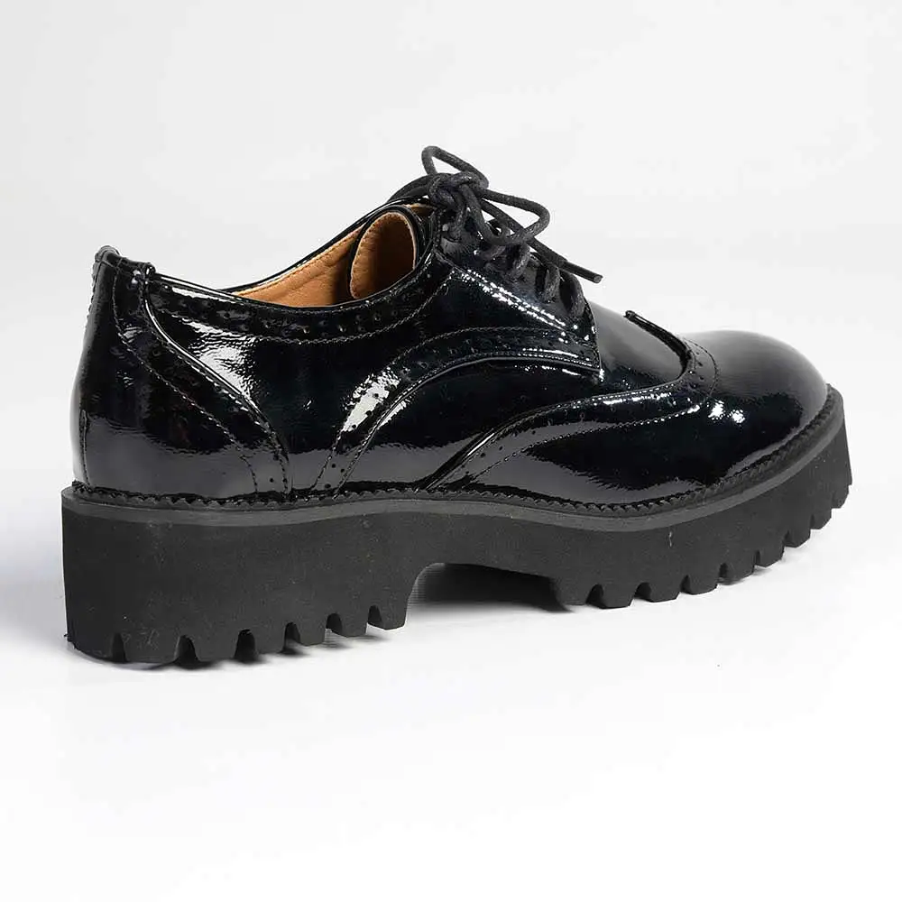 Madison Penelope Lace Up Shoe - Black