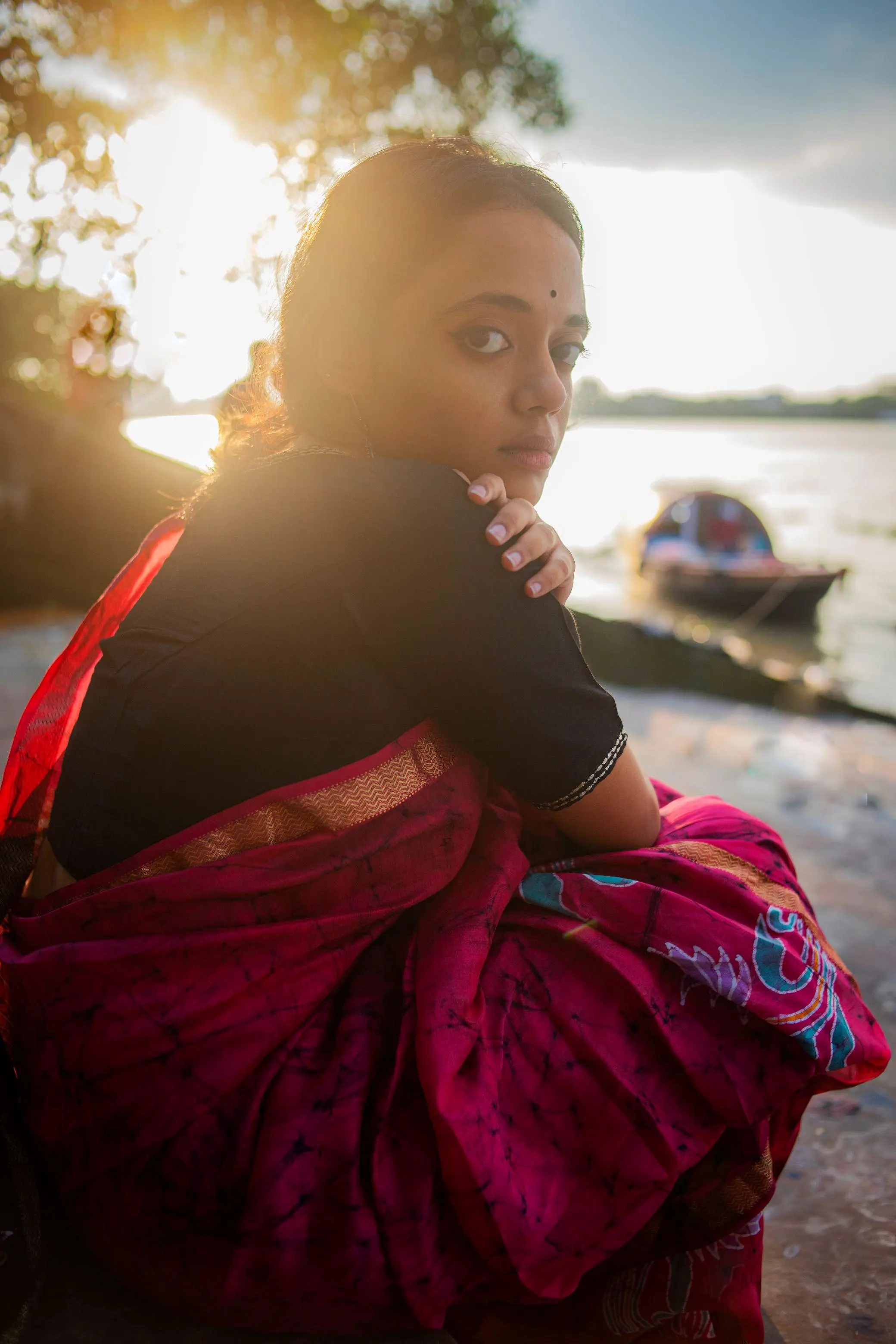 Mayura - Narmada Batik Maheswari saree