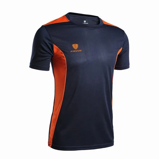 Men's Basketball Soccer Fitness Running Quick Dry Short Sleeve T-Shirt