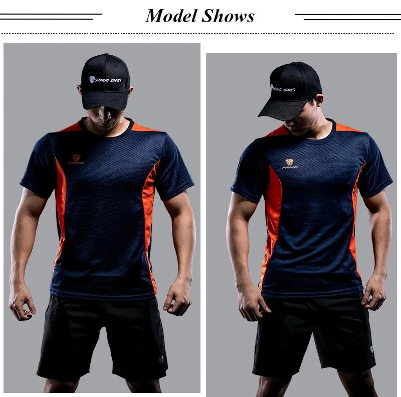 Men's Basketball Soccer Fitness Running Quick Dry Short Sleeve T-Shirt