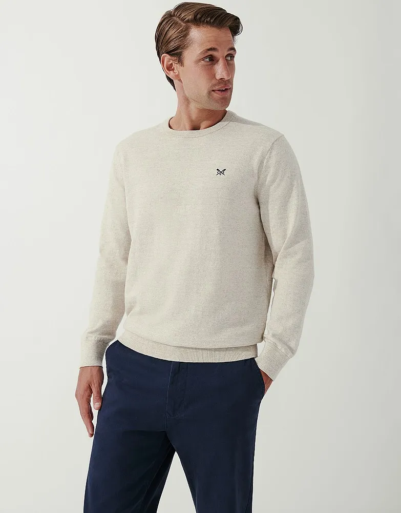 Men's Budding Yarn Crew Neck Jumper from Crew Clothing Company