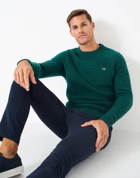 Men's Crosby Cross Stitch Lambswool Blend Crew Neck Jumper from Crew Clothing Company