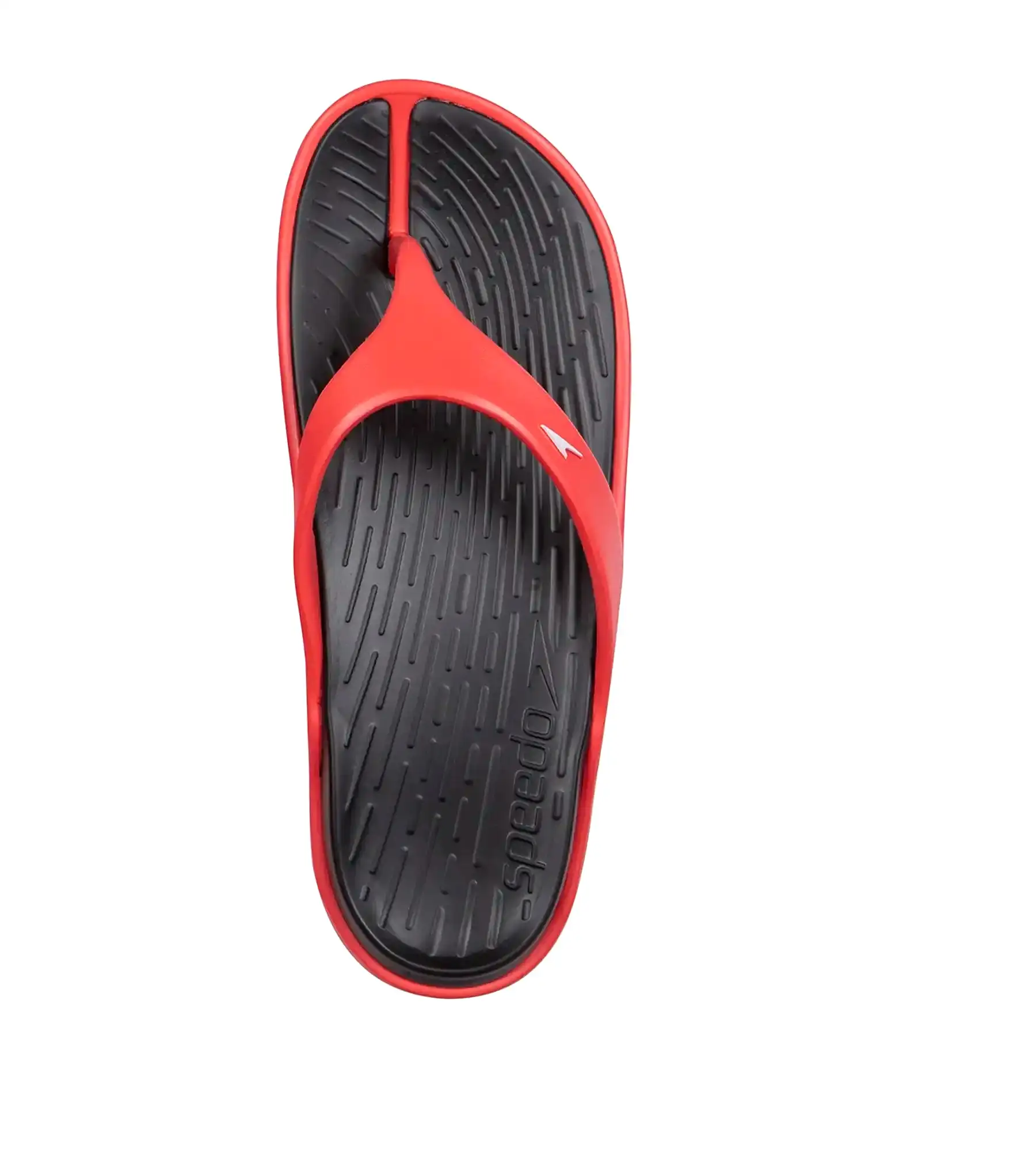 Men's Dual Colour Flip Flops -  Black & Lava Red