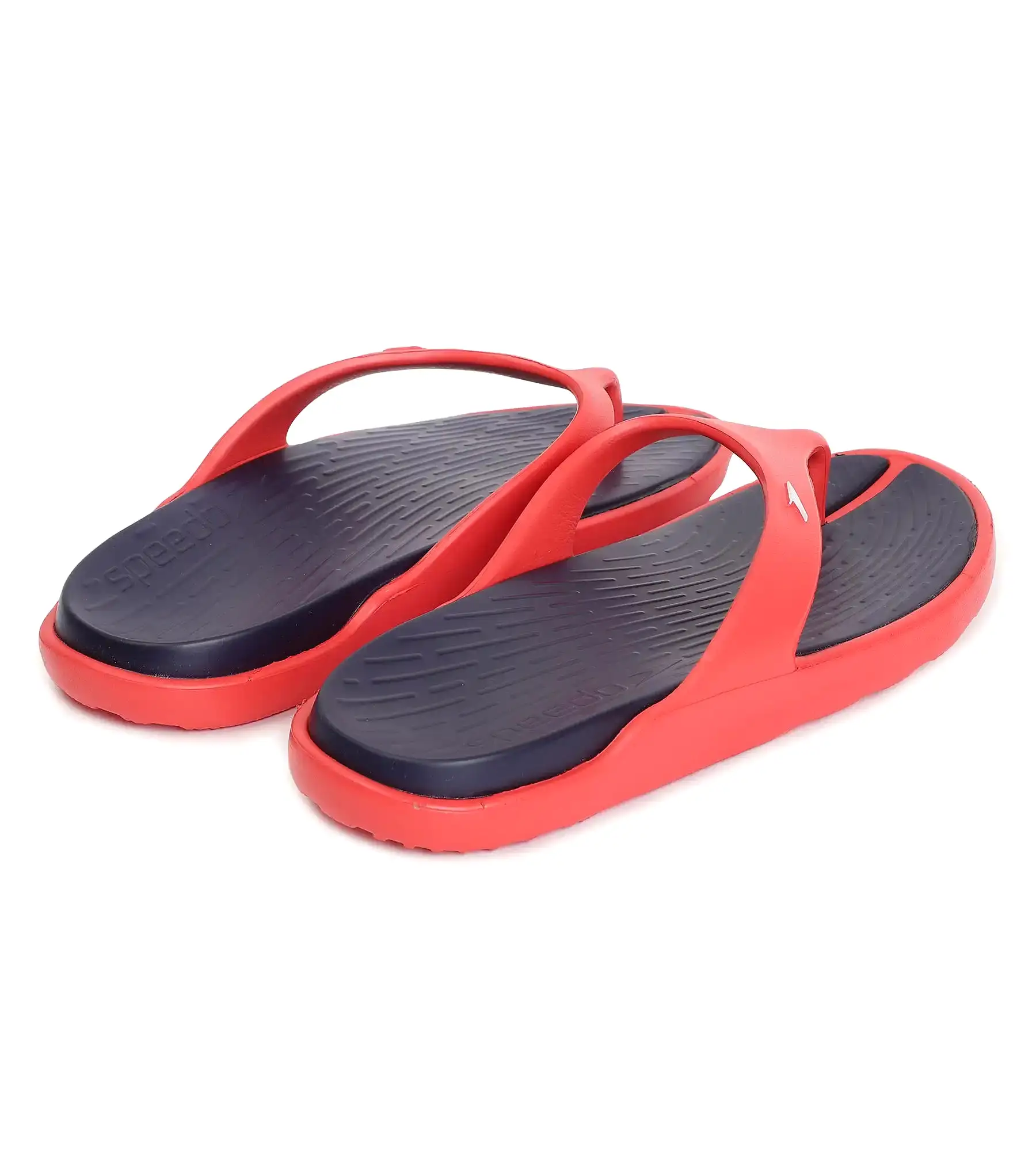 Men's Dual Colour Flip Flops -  True Navy & Fed Red