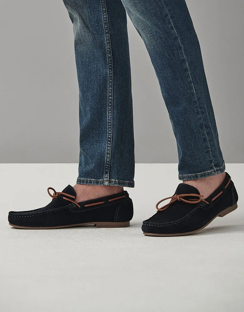 Men's Suede Moccasin With Laces from Crew Clothing Company