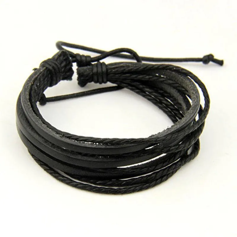 Multilayer Unisex Leather Bracelet