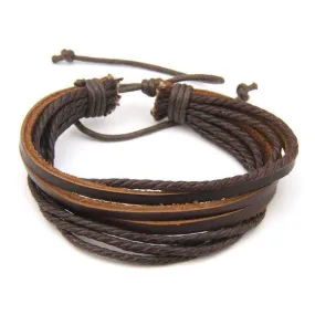 Multilayer Unisex Leather Bracelet