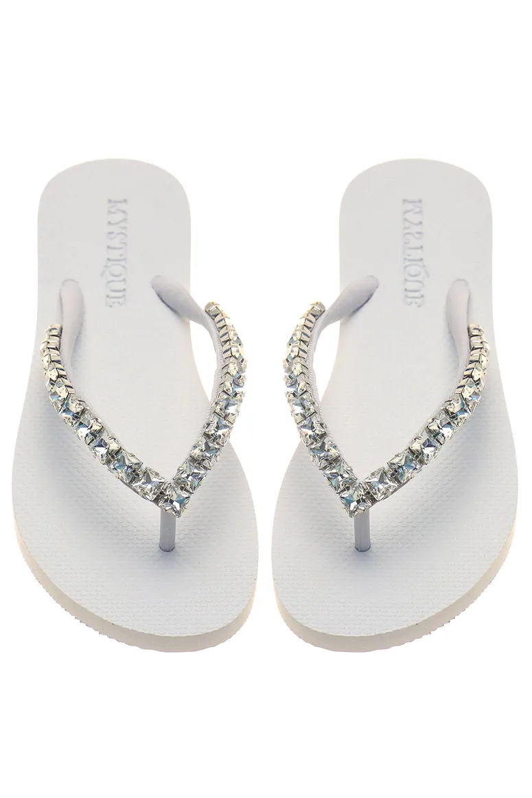 Mystique - Agadir Flip Flops - White/Clear