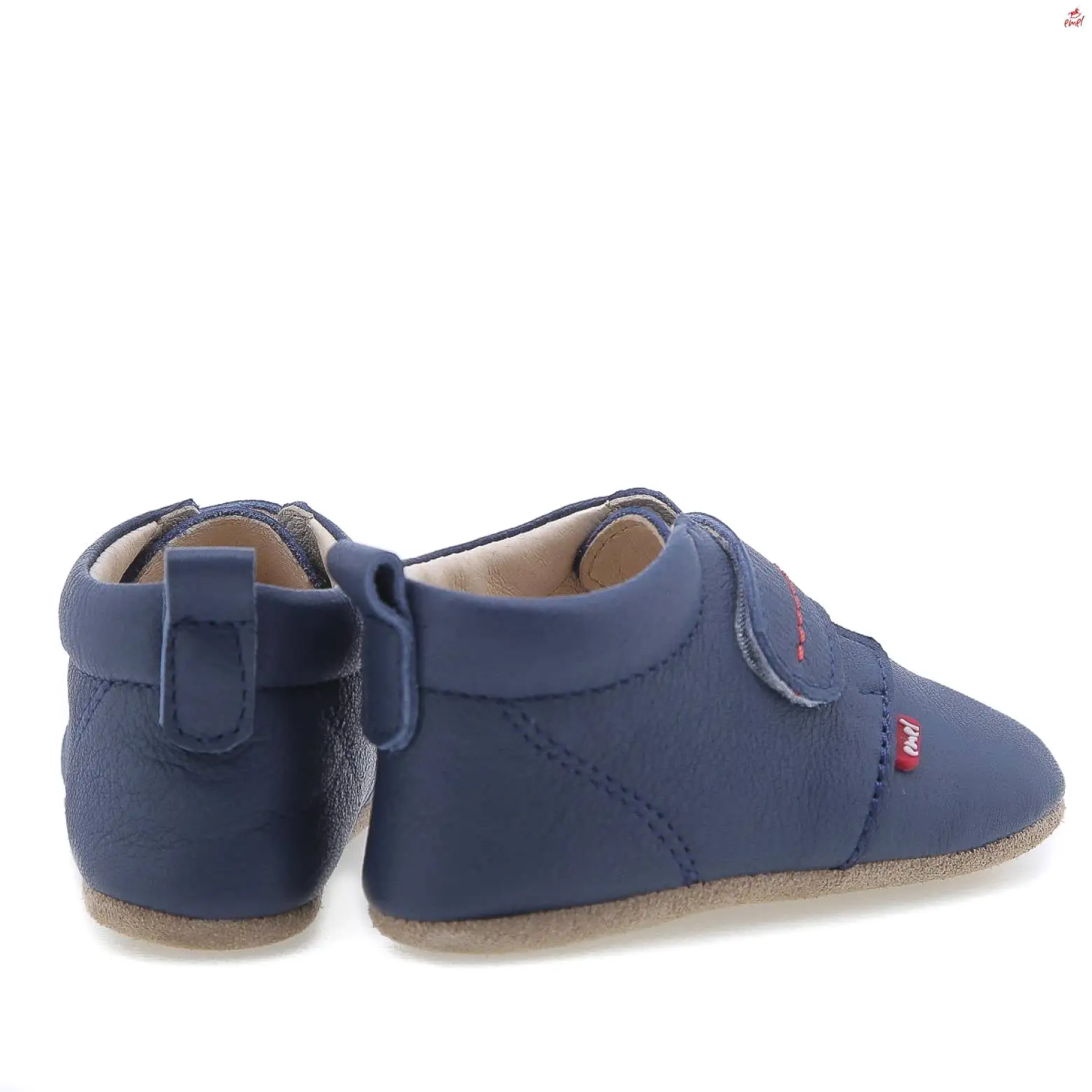 (N102-2) Pre-walker baby shoes - navy laces