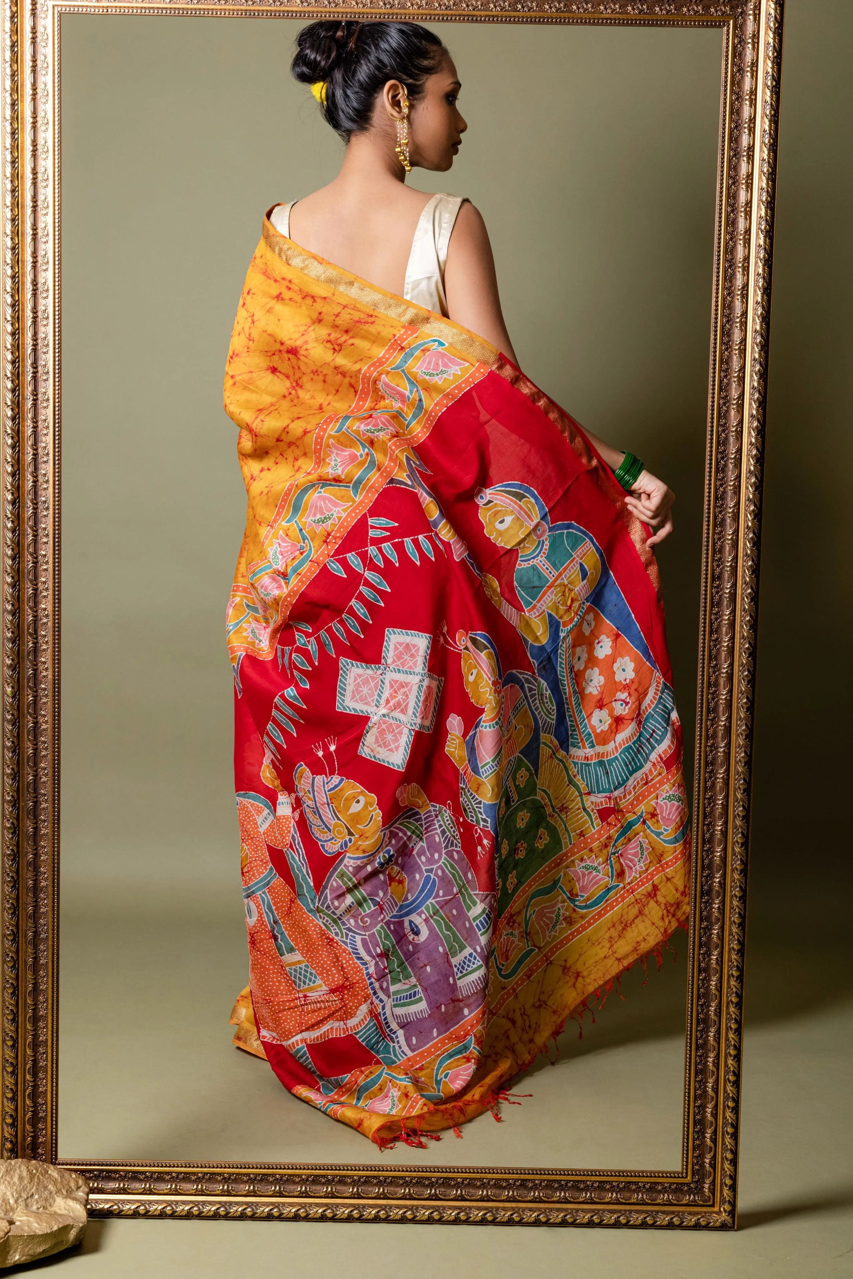 Narmada - Vivah Batik Phad Maheswari saree