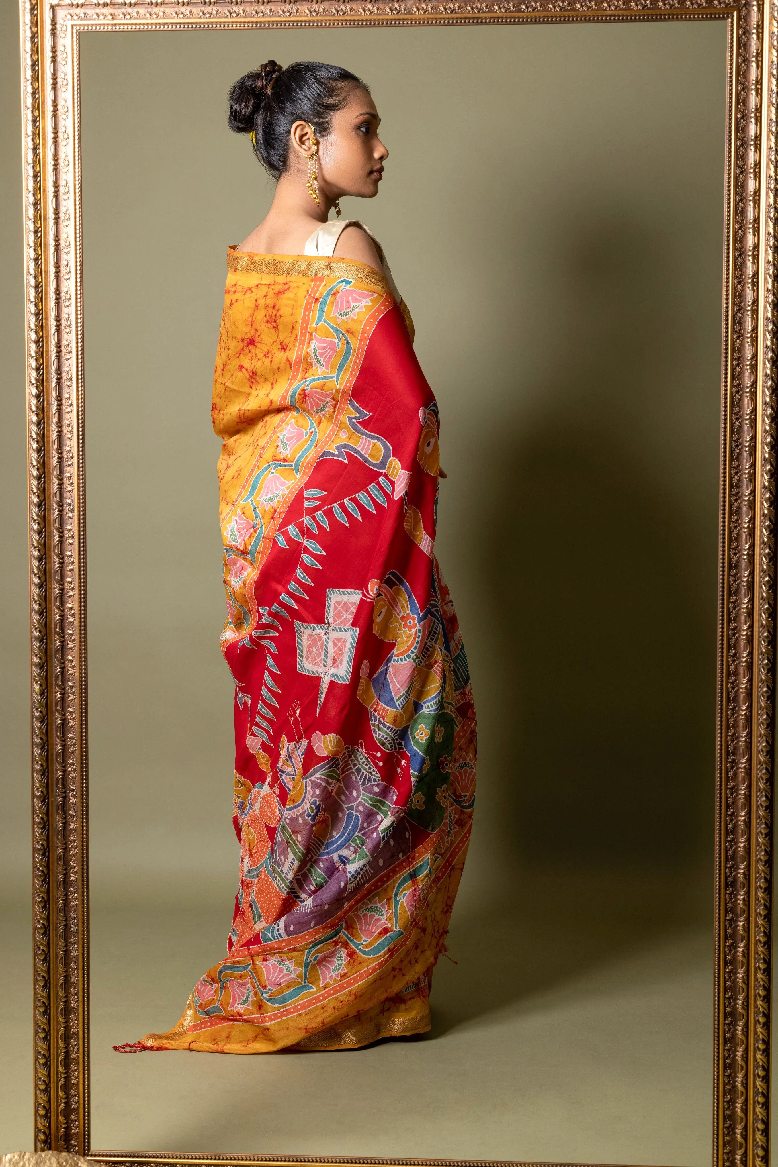 Narmada - Vivah Batik Phad Maheswari saree