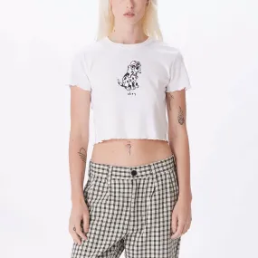 Obey Eyes Dalmatian Cropped Emma Rib T-Shirt | Obey Clothing UK