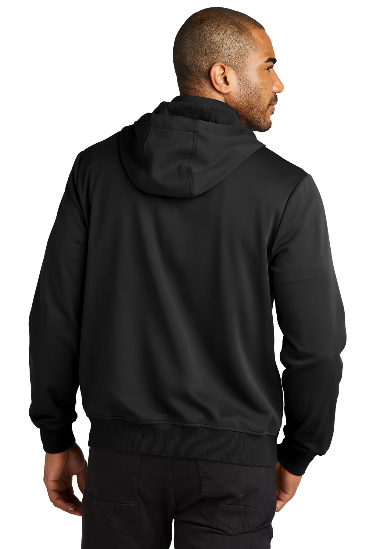 Port Authority Clothing F814 Port Authority   Smooth Fleece Hooded Jacket SKU: F814