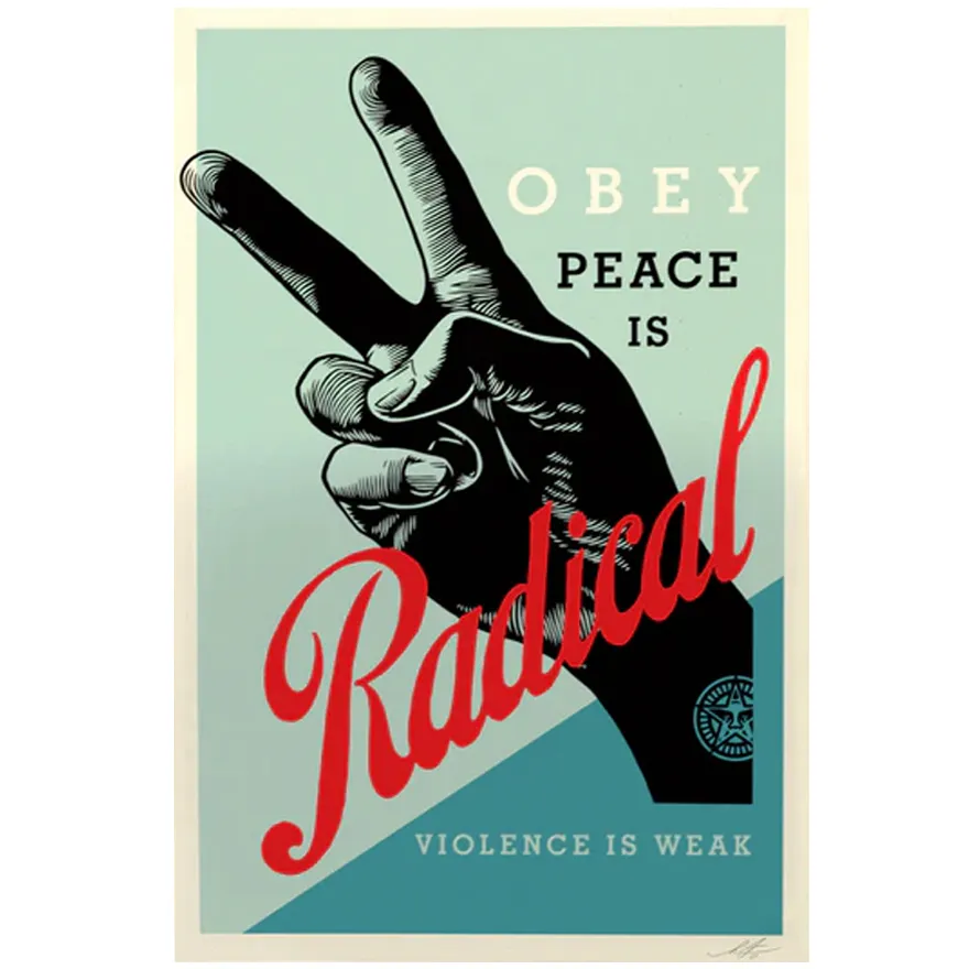 Radical Peace Signed Offset Print (24 x 36) | Obey Clothing UK