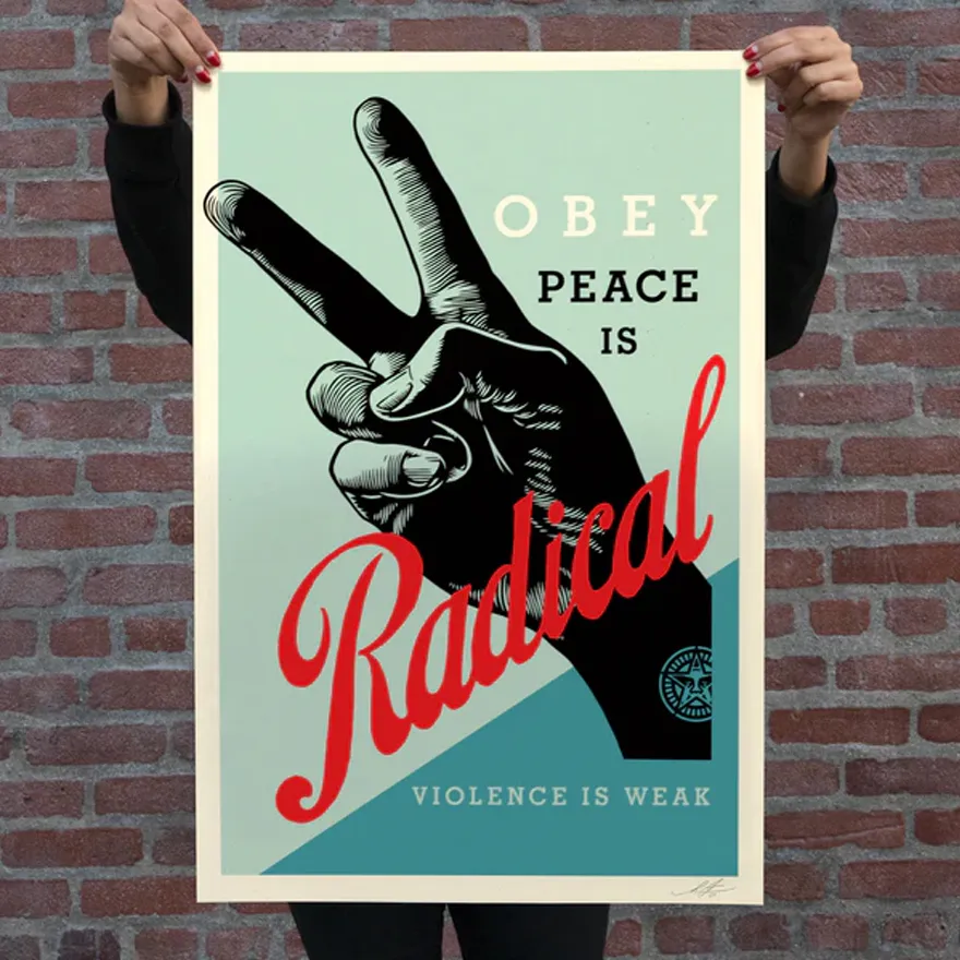 Radical Peace Signed Offset Print (24 x 36) | Obey Clothing UK