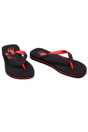 Ralph Lauren Flip-Flops Pony Logo Black