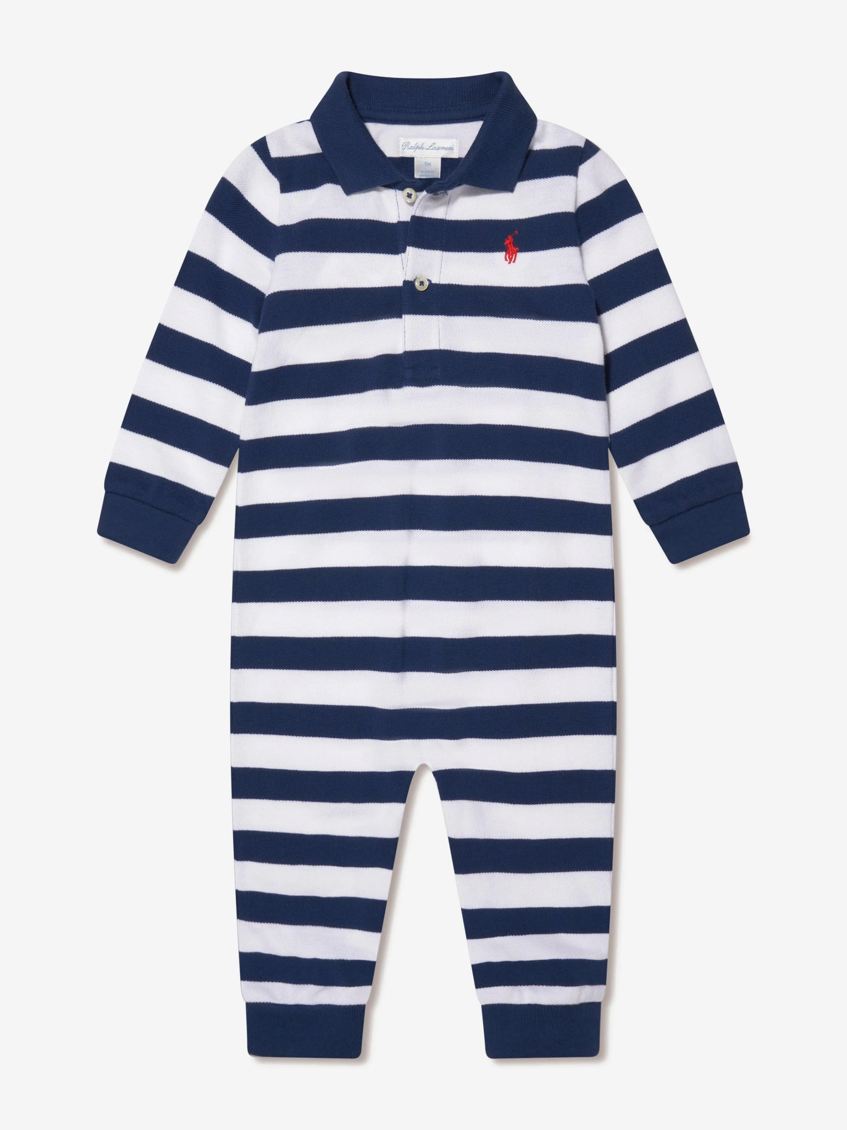 Ralph Lauren Kids - Baby Boys Striped Babygrow in Navy | Childsplay Clothing