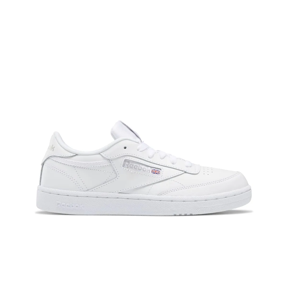 REEBOK BS6168 CLUB C JR'S (MEDIU WHITE/SHEER GREY-INT LEATHER LIFESTYLE SHOES