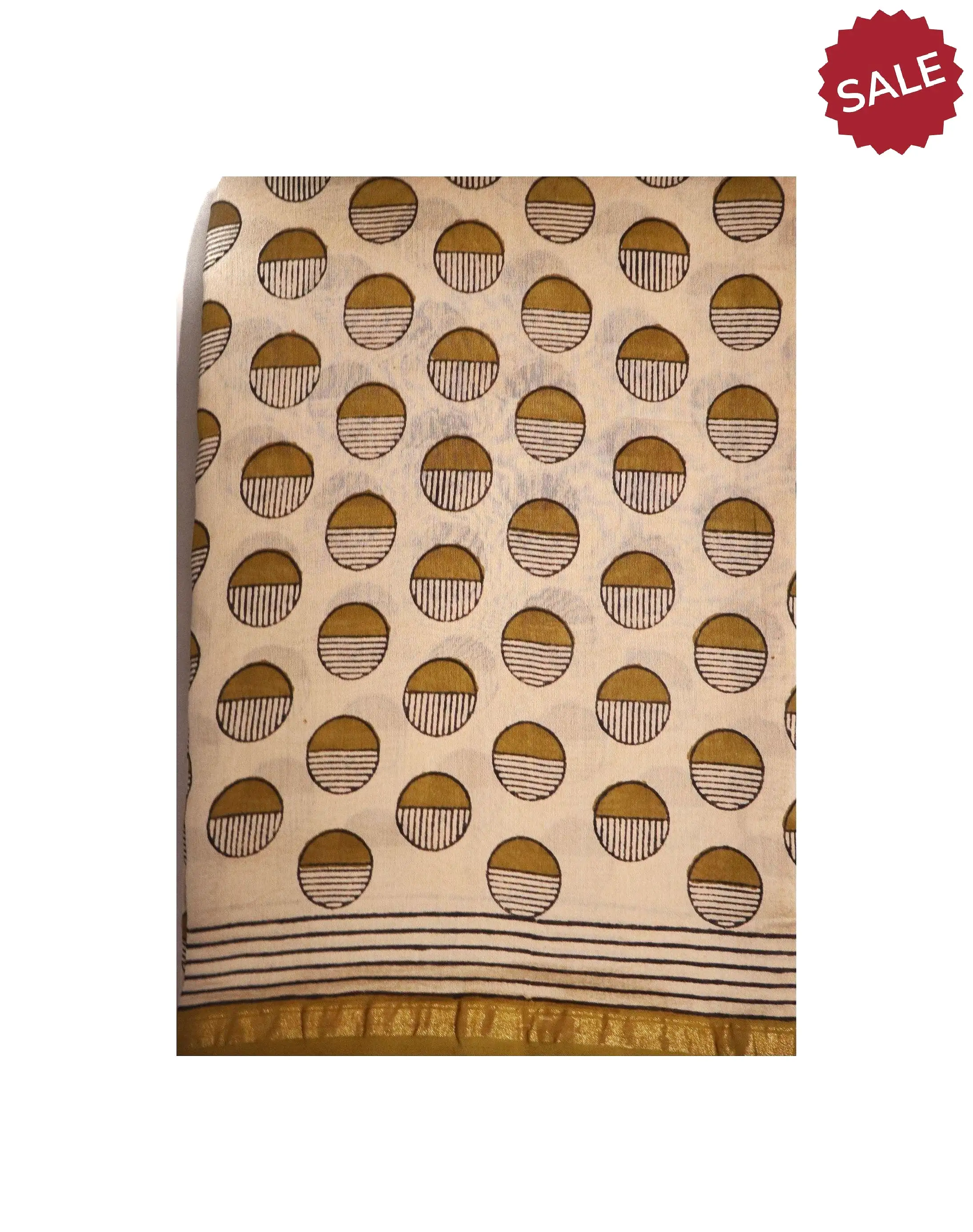 Roheda - Yellow Syahi Begar handblockprinted silk cotton saree