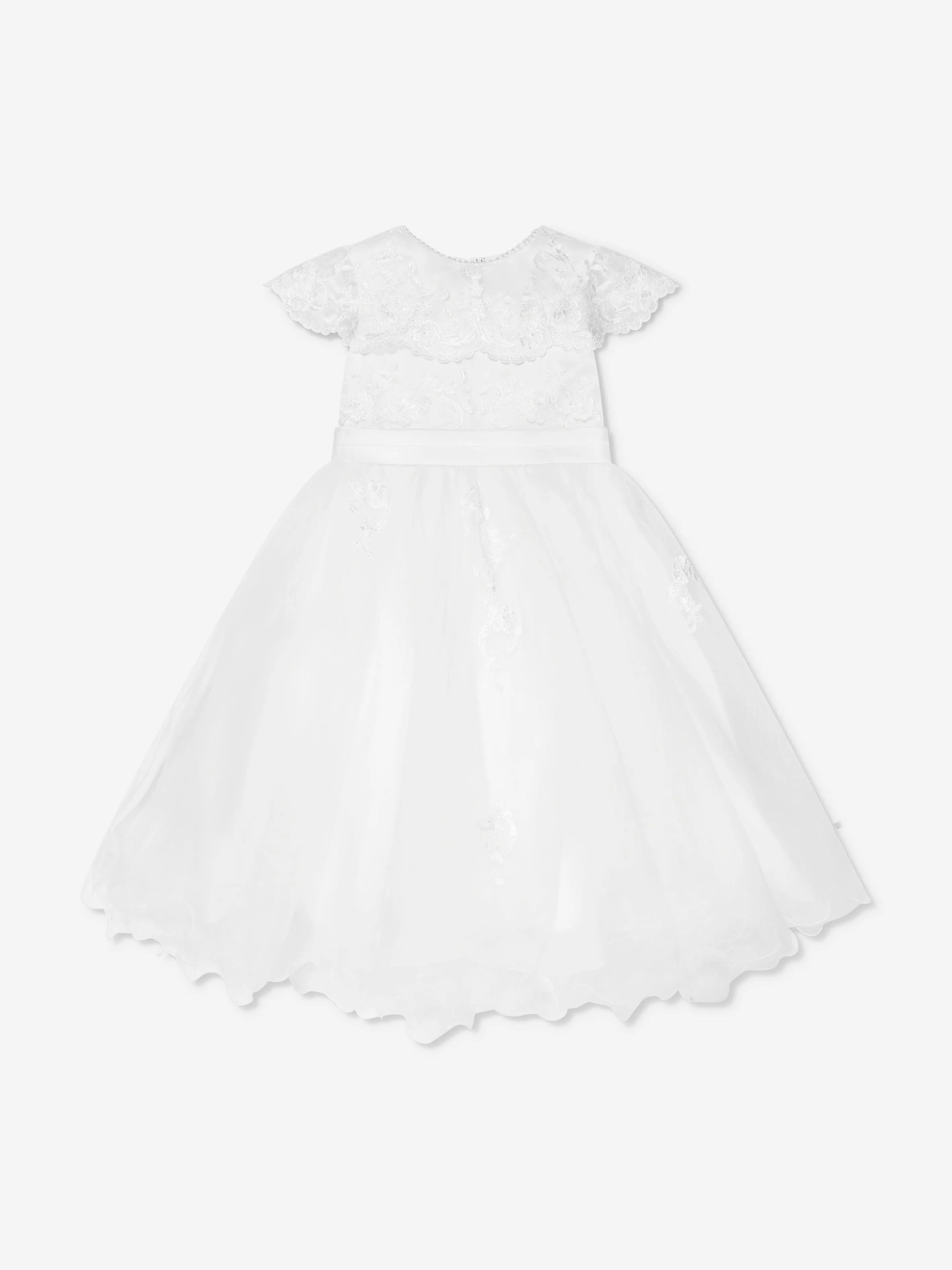 Sarah Louise - Girls Ceremonial Ballerina Length Dress in White | Childsplay Clothing