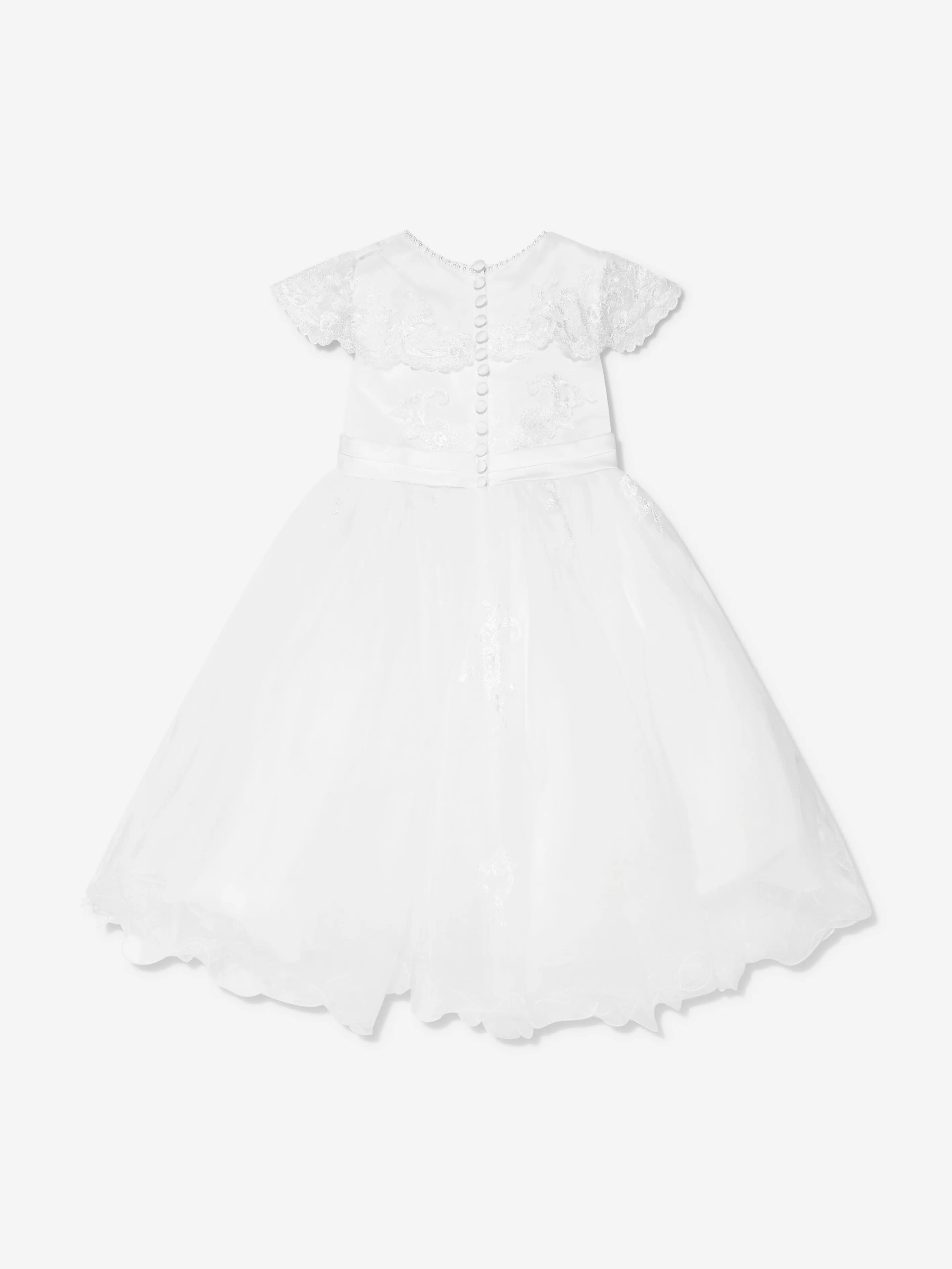 Sarah Louise - Girls Ceremonial Ballerina Length Dress in White | Childsplay Clothing