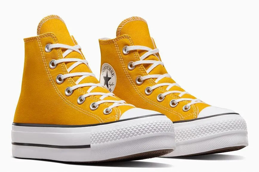 shoes Converse Chuck Taylor All Star Lift Platform Hi - A06506/Yellow/White/Black - women´s