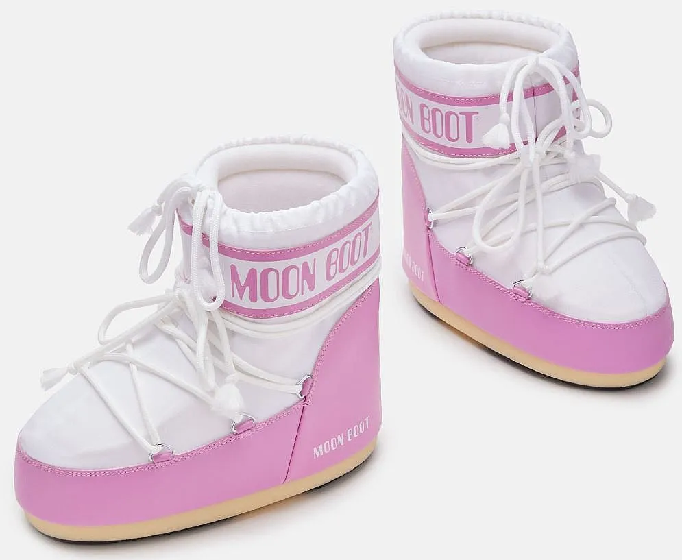 shoes Tecnica Moon Boot Icon Low Nylon - Pink/White - women´s