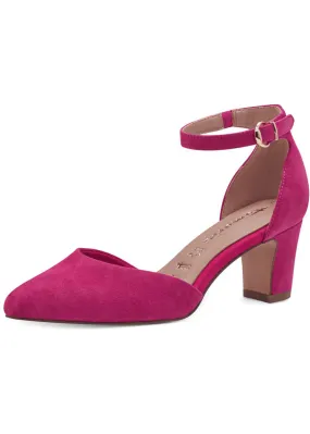 Tamaris May Leather 50's Pumps Fuchsia