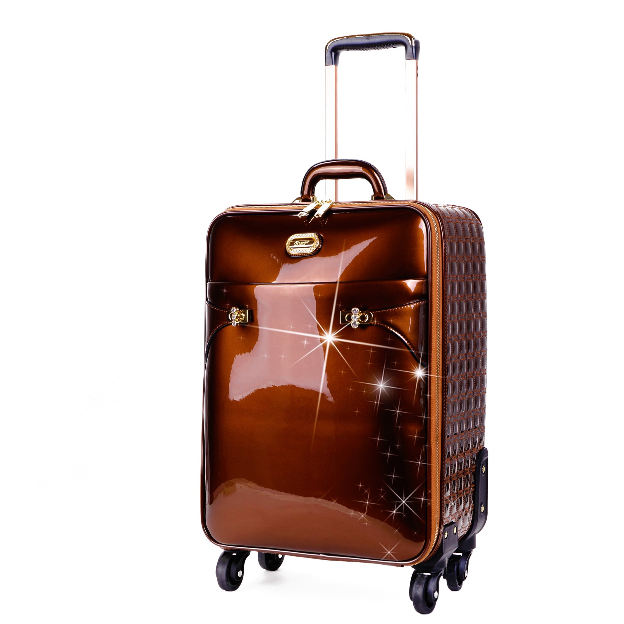 Tri-Star Durable Flexible Carry-On Luggage with Spinning Wheels