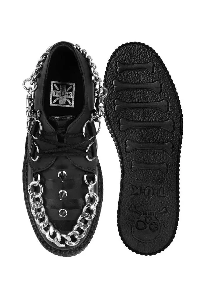 T.U.K. - Viva High Sole Creep Black Spike N Chain - Girl Shoes