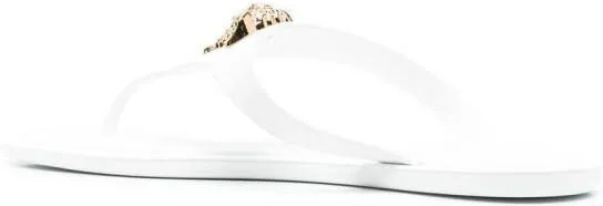 Versace Medusa Head motif flip-flops White