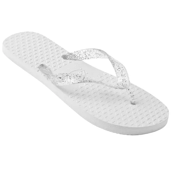 White Wedding Flip Flops