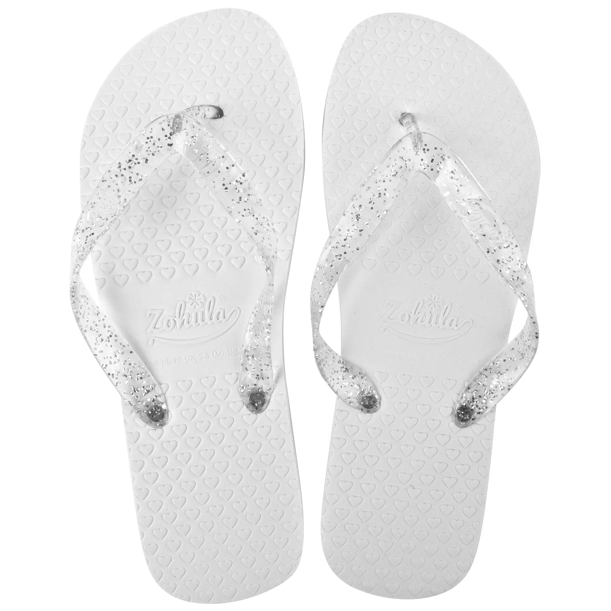 White Wedding Flip Flops