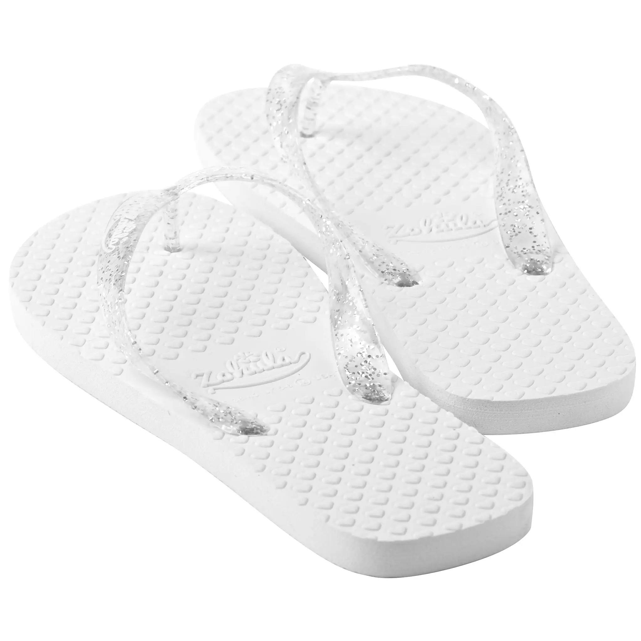 White Wedding Flip Flops