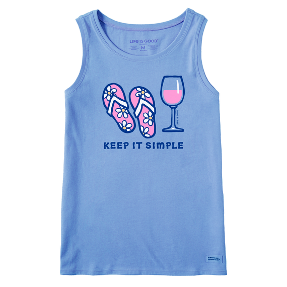 Women's Keep it Simple Flip Flops Crusher Tank