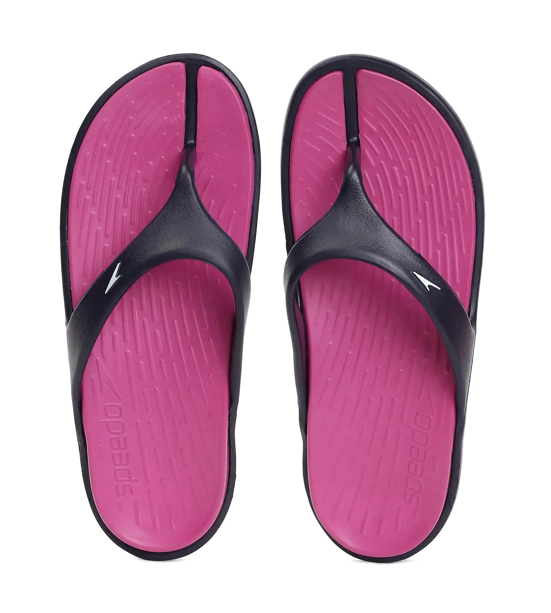 Women's Dual Colour Flip Flops - Berry & True Navy