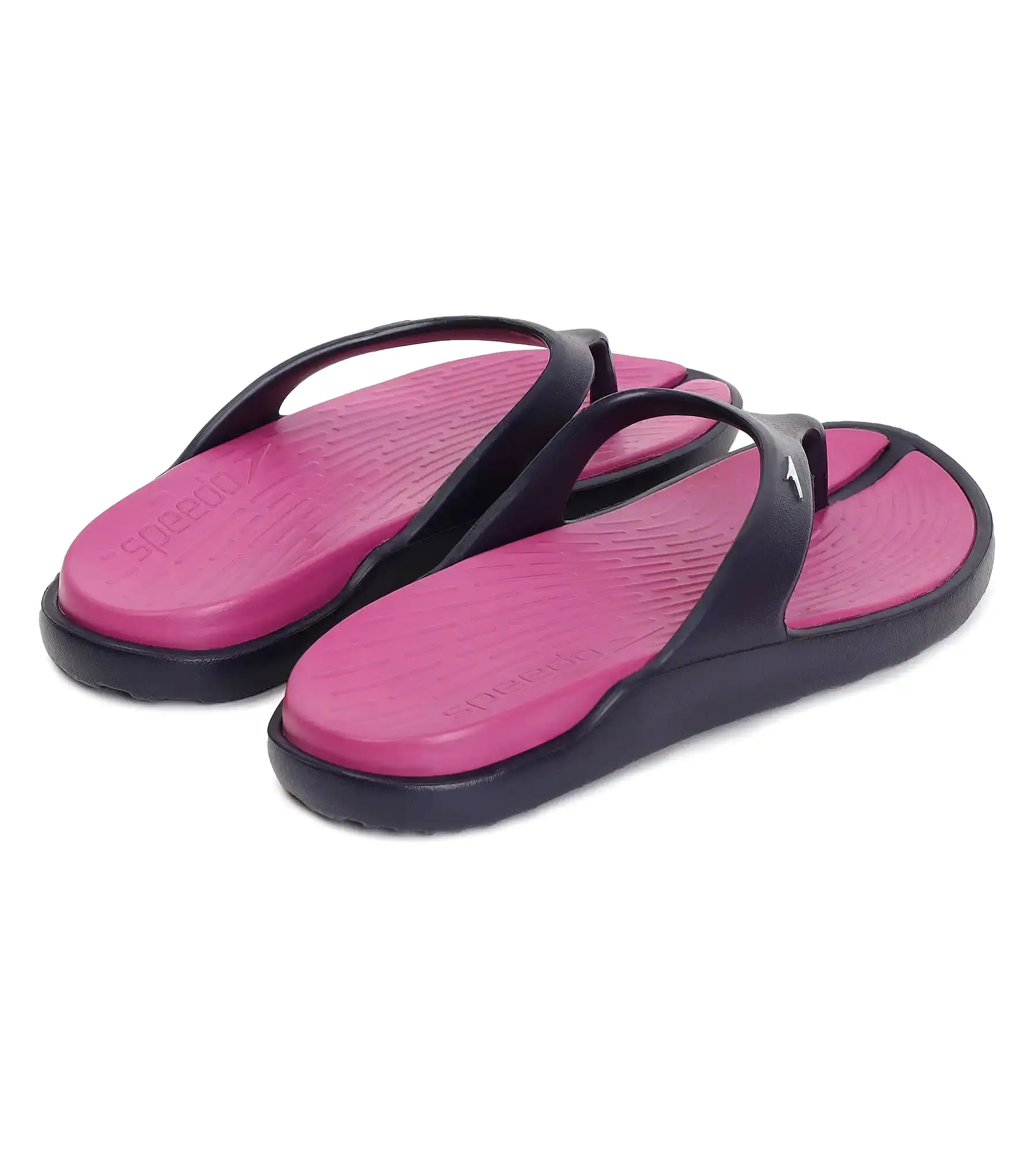 Women's Dual Colour Flip Flops - Berry & True Navy