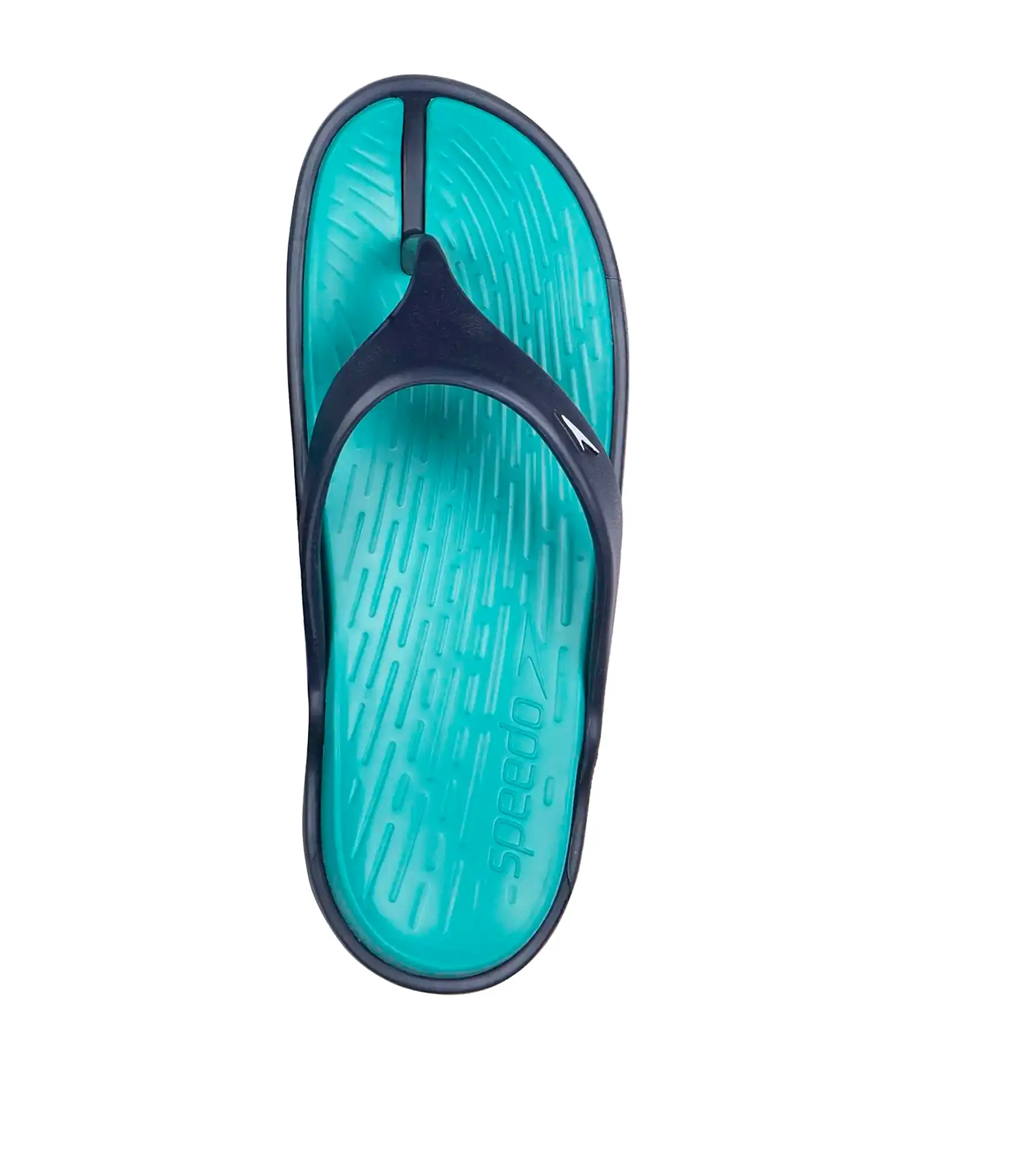 Women's Dual Colour Flip Flops - Jade & Navy