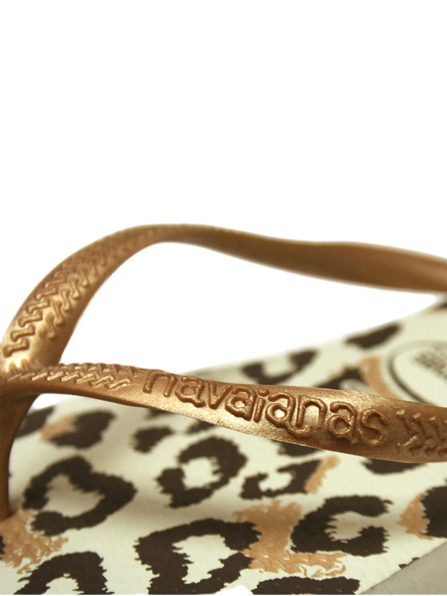 Women's Havaianas Beige Brown & Tan Slim Animals Flip Flops