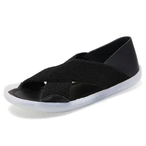 Women's Summer Elastic Stretch Breathable Slip-on Slides Sandals